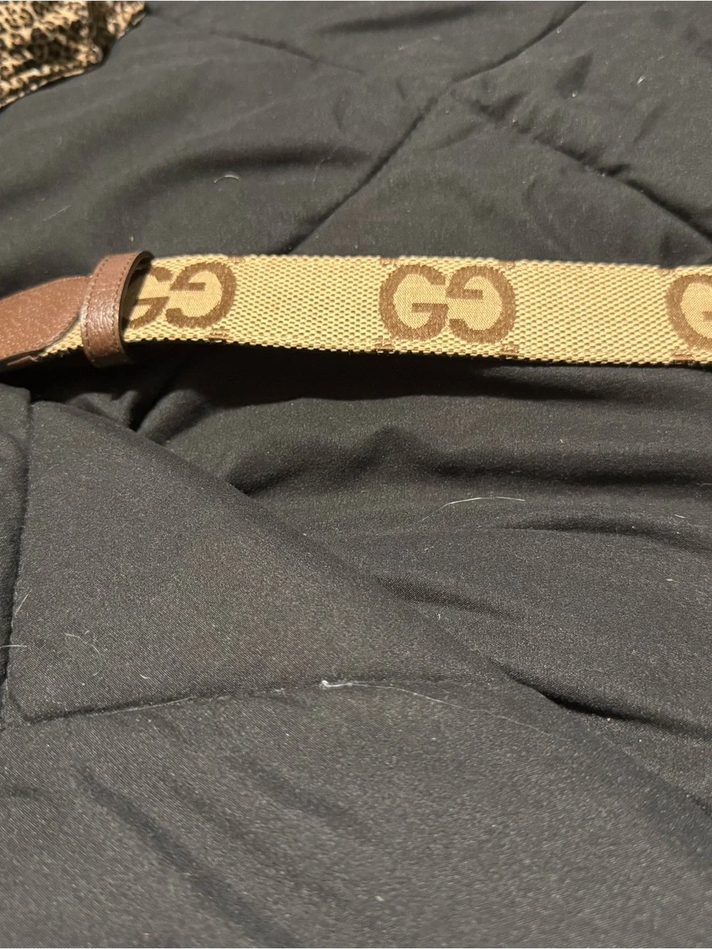Gucci Brown Leather Belt with Gold Double G Buckle